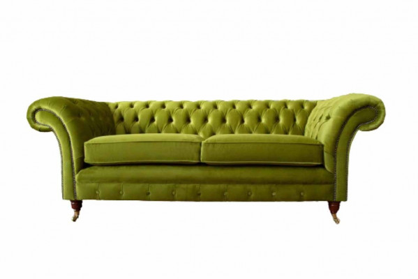 Sofa 3 seater fabric design couch upholstered sofas textile modern Chesterfield