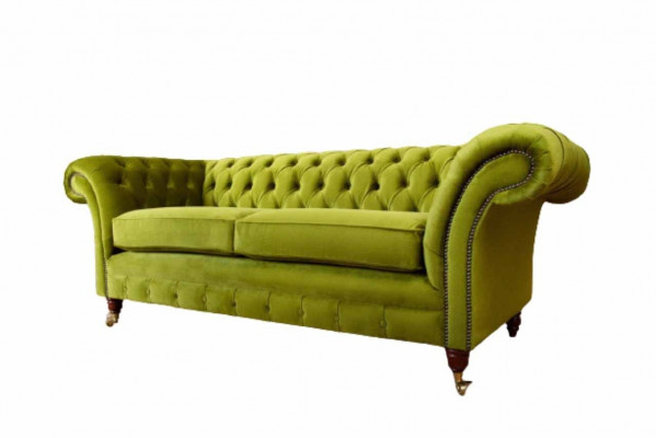 Sofa 3 seater fabric design couch upholstered sofas textile modern Chesterfield