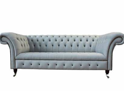 3-seater luxury Chesterfield leather sofa luxury designer couch new