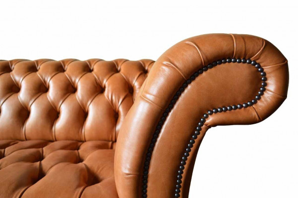 Sofa 3 seater seat modern Chesterfield sofas couches upholstery brown new
