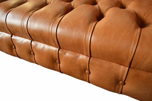 Sofa 3 seater seat modern Chesterfield sofas couches upholstery brown new