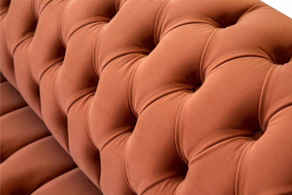 Luxury Chesterfield 3-Seater Couch Upholstery Fabric Sofas Cloth Sofa New