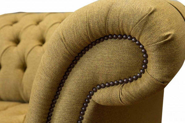 Chesterfield Three-Seater Luxury Sofa 3 Seat Sofas Seating Design Couch Furniture Beige