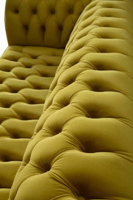 Chesterfield 3-seater upholstered couch style sofas textile fabric sofa new