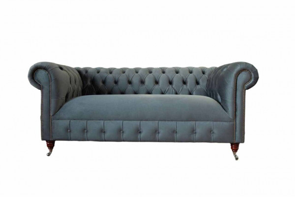 Chesterfield Textile Sofa 3 Seater Three-Seater Luxury Furniture Design Lounge
