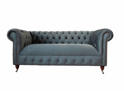 Chesterfield Textile Sofa 3 Seater Three-Seater Luxury Furniture Design Lounge