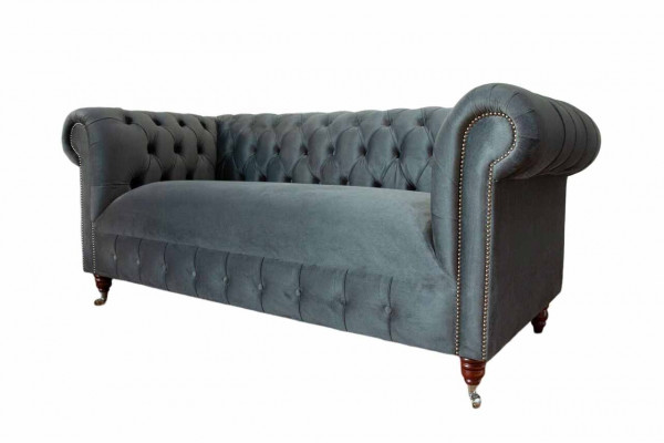 Chesterfield Textile Sofa 3 Seater Three-Seater Luxury Furniture Design Lounge