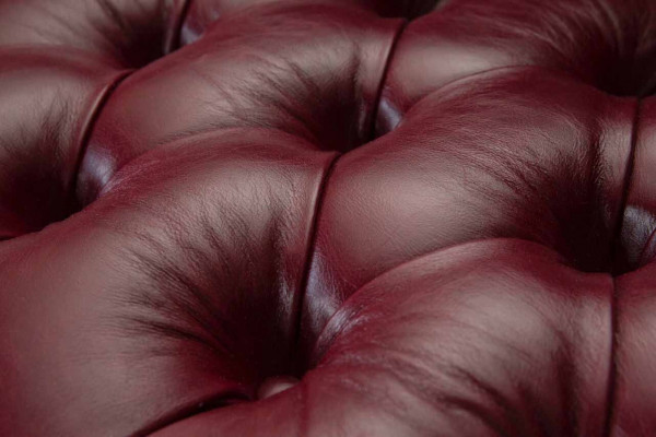 Chesterfield 3-seater leather couch upholstery luxury brown sofa furniture 230cm