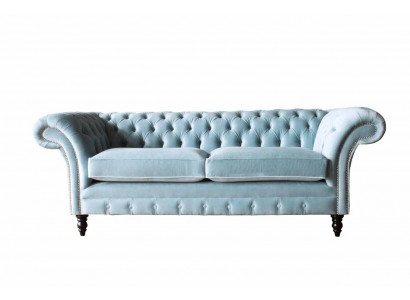 Chesterfield 3-seater upholstered couch sofa, textile, modern style, fabric new