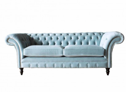 Chesterfield 3-seater upholstered couch sofa, textile, modern style, fabric new