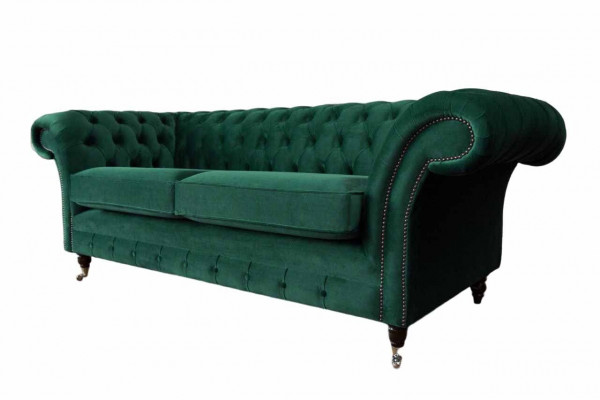 Sofa 3-seater Green Sofas Style Luxury Living Room Design Chesterfield New