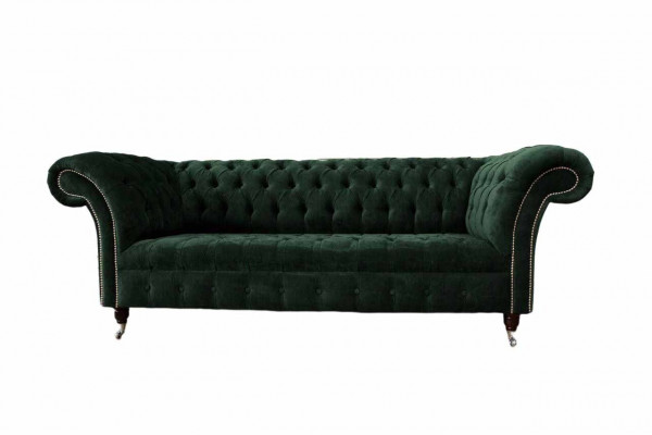 Luxury Three-Seater Green Sofa 3-Seater Sofas Seating Design Furniture Couches