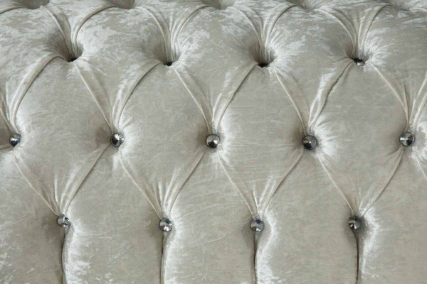 Three-seater white fabric living room design couches sofa Chesterfield couch