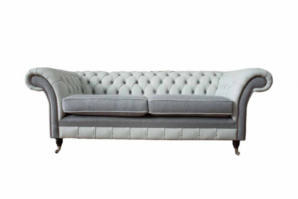 Sofa 3 seat leather furniture sofas fabric gray couch upholstery three-seater new