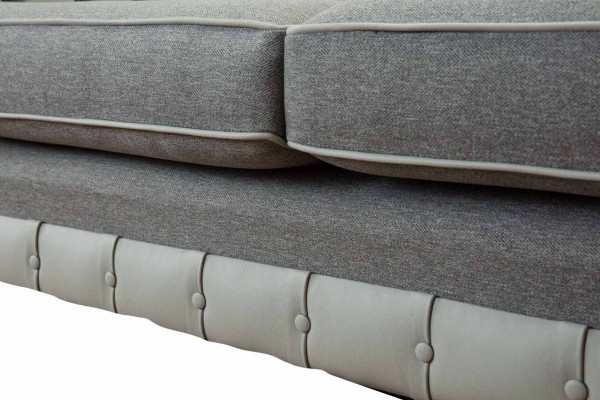 Sofa 3 seat leather furniture sofas fabric gray couch upholstery three-seater new