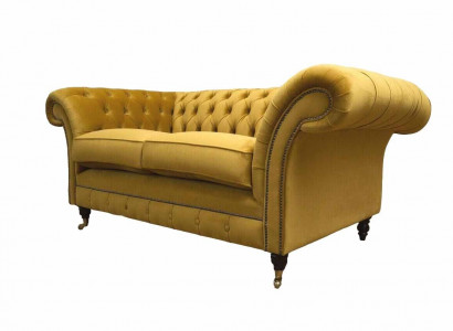Sofa 2-seater couch upholstered sofa textile fabric Chesterfield couches new