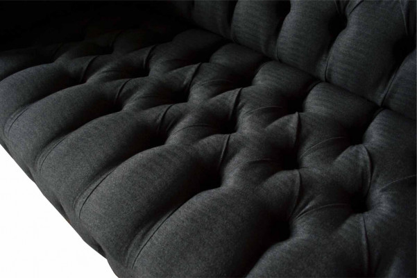 Design Chesterfield fabric couch sofa 2-seater upholstery textile fabric new