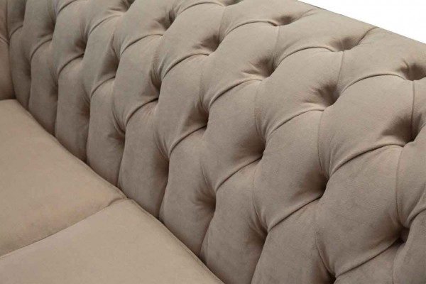 Chesterfield Textile Upholstered Sofa Design Luxury Couch Fabric Sofas 2 Seater
