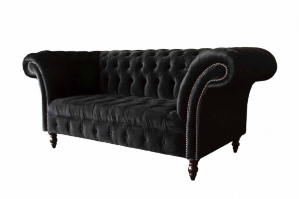 Chesterfield 2-seater designer sofa couch upholstery luxury couches fabric