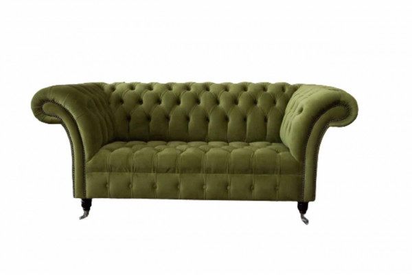 Sofa 2 Seater Couch Upholstered Sofa Fabric Chesterfield Couches Green New