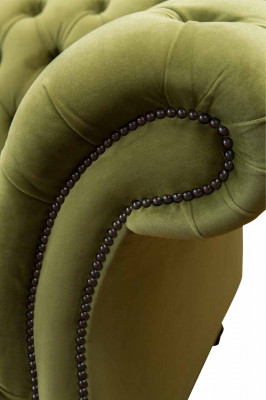 Sofa 2 Seater Couch Upholstered Sofa Fabric Chesterfield Couches Green New