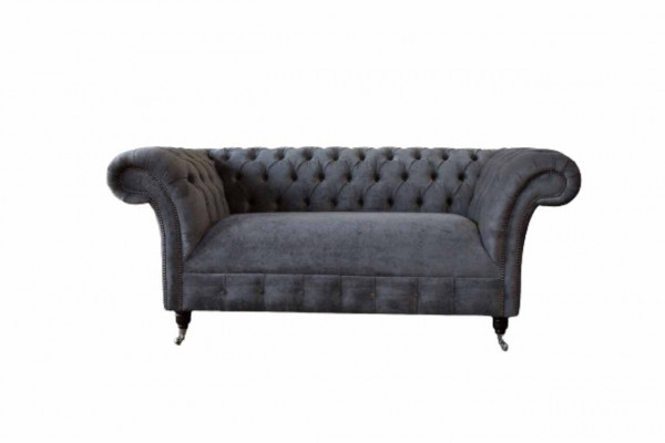 Chesterfield Couch Sofa 2 Seater Upholstered Fabric Design Luxury Sofas Textile