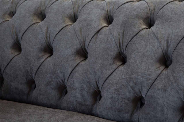 Chesterfield Couch Sofa 2 Seater Upholstered Fabric Design Luxury Sofas Textile