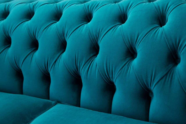 Chesterfield 2-seater couch upholstered seat textile fabric couches sofa new