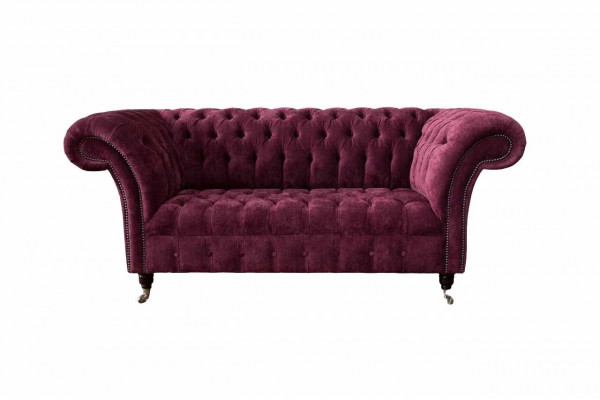 Sofa Luxury Textile Chesterfield Couch Sofas Upholstery 2 Seater Pink Design