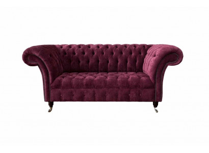 Sofa Luxury Textile Chesterfield Couch Sofas Upholstery 2 Seater Pink Design