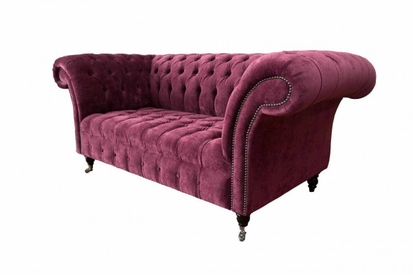 Sofa Luxury Textile Chesterfield Couch Sofas Upholstery 2 Seater Pink Design