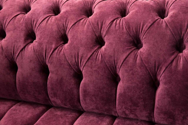 Sofa Luxury Textile Chesterfield Couch Sofas Upholstery 2 Seater Pink Design