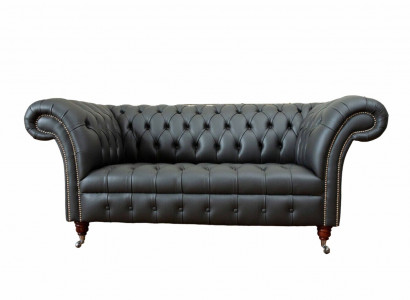 Chesterfield leather sofa couch upholstered 2 seater designer sofas couches
