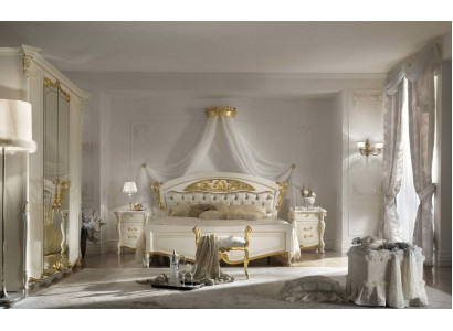 Italian bedroom furniture luxury designer bed double beds gold