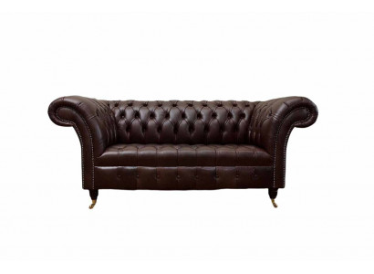 Sofa Couch Chesterfield Upholstered Sofas 2 Seater Leather Textile Lounge New