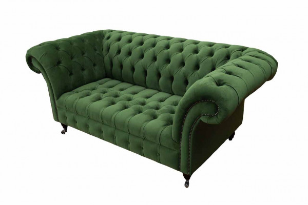 Chesterfield office furniture seating sofa couch 2-seater textile green