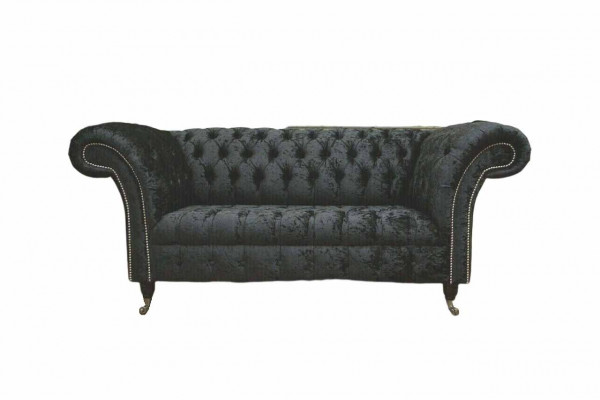 English Chesterfield office furniture set sofa couch 2 seat black