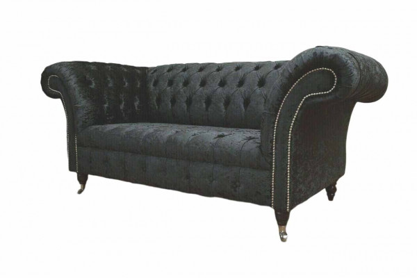 English Chesterfield office furniture set sofa couch 2 seat black