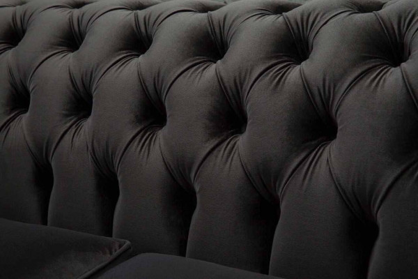 Chesterfield Textile Sofa 2-Seater Upholstery Design Luxury Couch Fabric Sofas