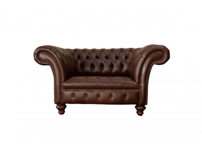 Chesterfield Sofa Living Room Sofas Couch Upholstery Leather Modern 1.5-Seater