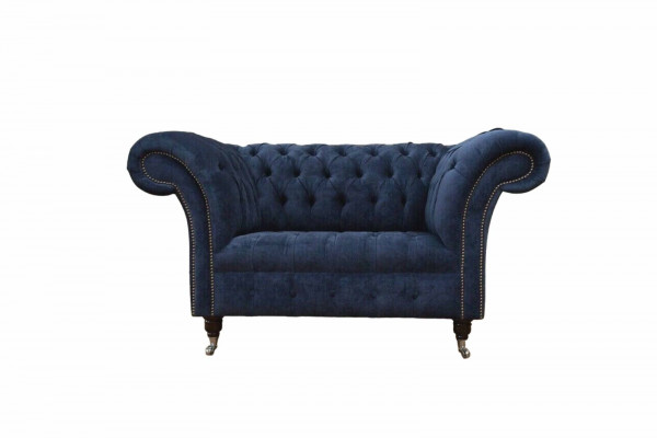 Chesterfield Sofa 1.5-Seater Designer Couches Couch Fabric Upholstery Textile