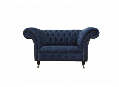 Chesterfield Sofa 1.5-Seater Designer Couches Couch Fabric Upholstery Textile