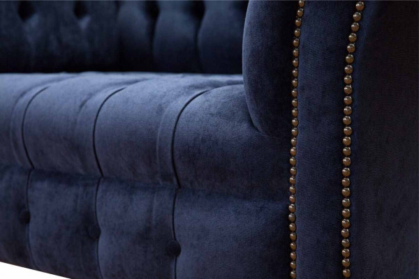 Chesterfield Sofa 1.5-Seater Designer Couches Couch Fabric Upholstery Textile