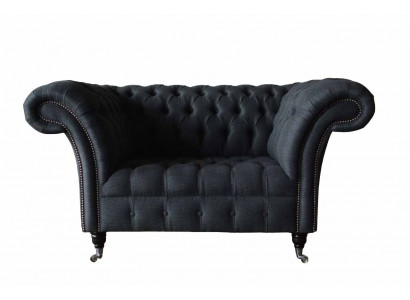 Couch Upholstery Sofa Textile Chesterfield Sofas 1.5-Seater Single-Seater Gray