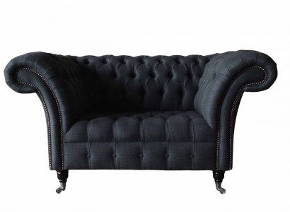 Couch Upholstery Sofa Textile Chesterfield Sofas 1.5-Seater Single-Seater Gray