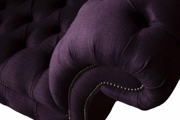 Design Chesterfield Fabric Couch Armchair 1.5 Seater Upholstered Sofas Lounge