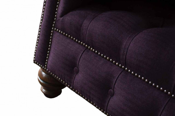 Design Chesterfield Fabric Couch Armchair 1.5 Seater Upholstered Sofas Lounge