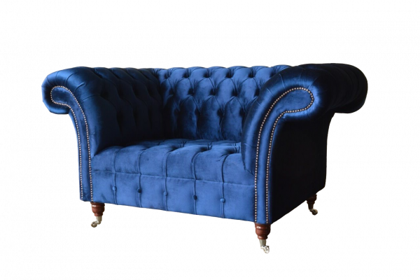 Design Armchair Textile Luxury Couch 1.5 Seater Sofa Relax Lounge Club New