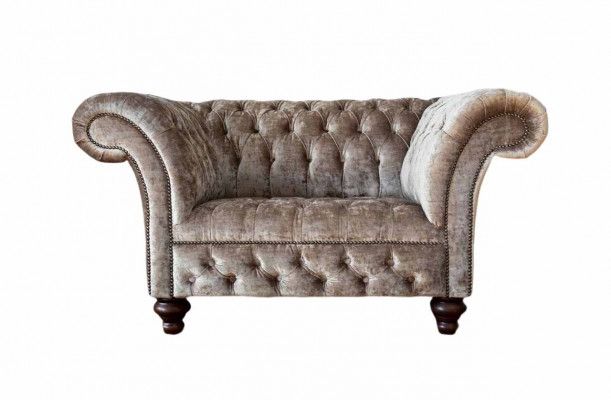 Chesterfield Armchair Couch 1-Seater Sofa Textile Fabric Sofas Upholstery New