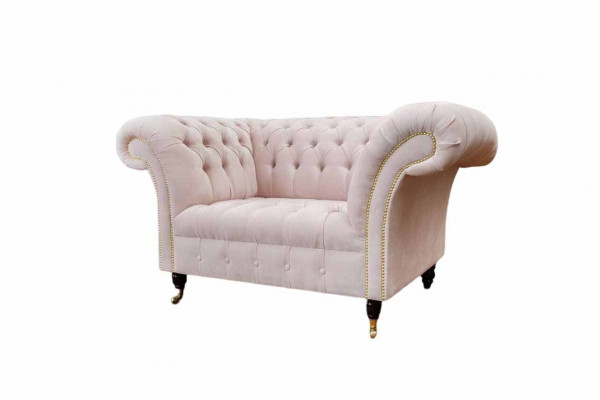 Armchair Upholstery Sofa Fabric Chesterfield Couches 1-Seater Single-Seater Pink